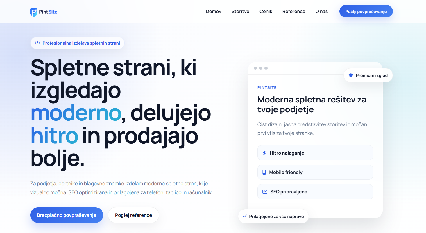 PintSite spletna stran